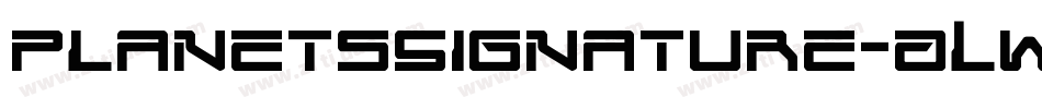 PlanetsSignature-ALw16字体转换 PlanetsSignature-ALw16字体转换