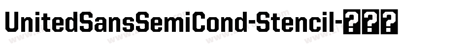 UnitedSansSemiCond-Stencil字体转换