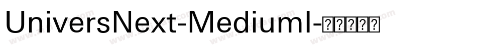 UniversNext-MediumI字体转换