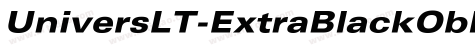 UniversLT-ExtraBlackObl字体转换
