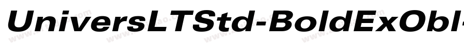 UniversLTStd-BoldExObl字体转换