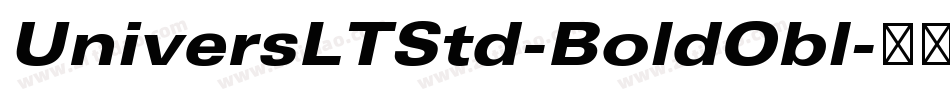 UniversLTStd-BoldObl字体转换