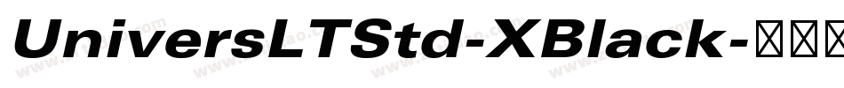UniversLTStd-XBlack字体转换