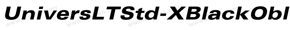 UniversLTStd-XBlackObl字体转换