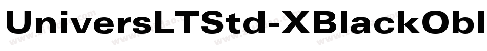 UniversLTStd-XBlackObl字体转换
