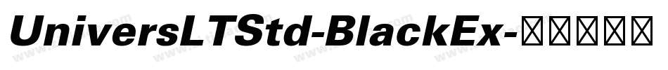UniversLTStd-BlackEx字体转换
