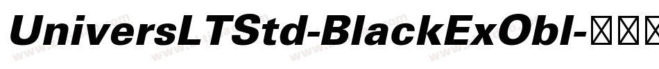 UniversLTStd-BlackExObl字体转换