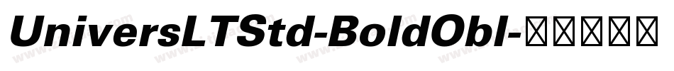 UniversLTStd-BoldObl字体转换