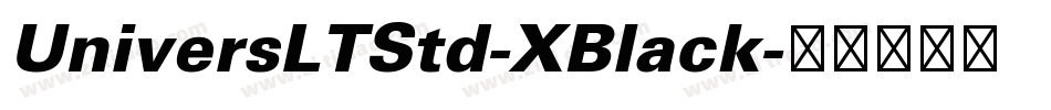 UniversLTStd-XBlack字体转换