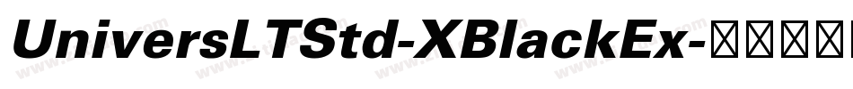 UniversLTStd-XBlackEx字体转换