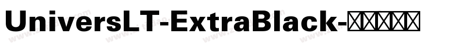 UniversLT-ExtraBlack字体转换