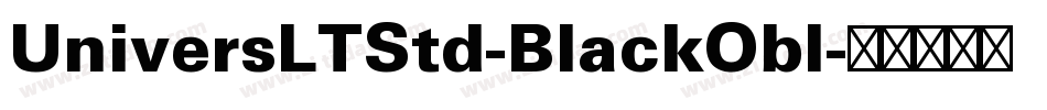 UniversLTStd-BlackObl字体转换