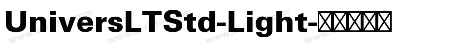 UniversLTStd-Light字体转换