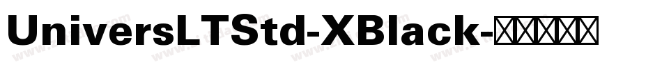 UniversLTStd-XBlack字体转换