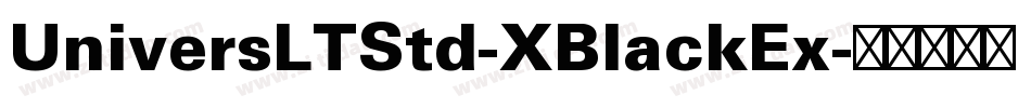 UniversLTStd-XBlackEx字体转换