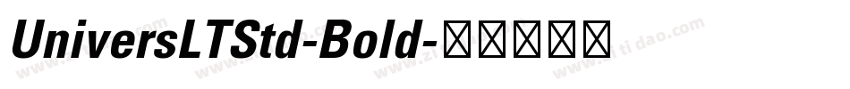UniversLTStd-Bold字体转换