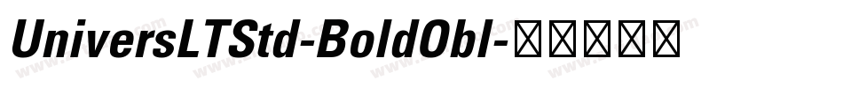 UniversLTStd-BoldObl字体转换