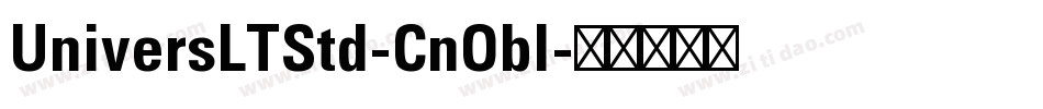 UniversLTStd-CnObl字体转换