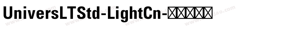 UniversLTStd-LightCn字体转换
