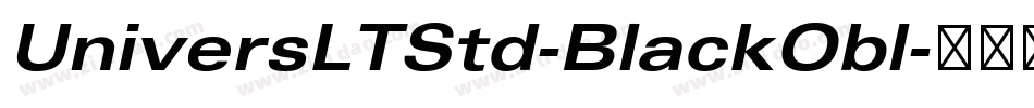 UniversLTStd-BlackObl字体转换