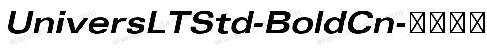 UniversLTStd-BoldCn字体转换