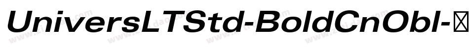 UniversLTStd-BoldCnObl字体转换