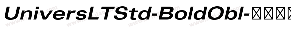 UniversLTStd-BoldObl字体转换