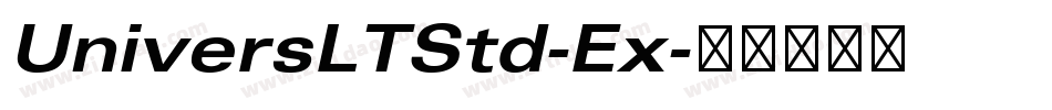 UniversLTStd-Ex字体转换