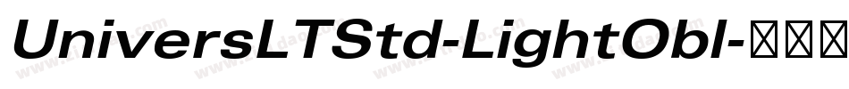 UniversLTStd-LightObl字体转换