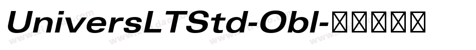 UniversLTStd-Obl字体转换