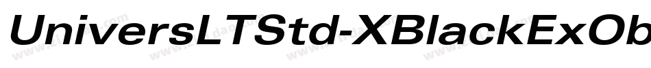 UniversLTStd-XBlackExObl字体转换