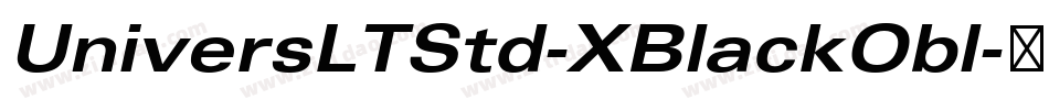 UniversLTStd-XBlackObl字体转换