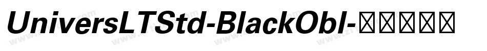UniversLTStd-BlackObl字体转换