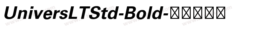 UniversLTStd-Bold字体转换
