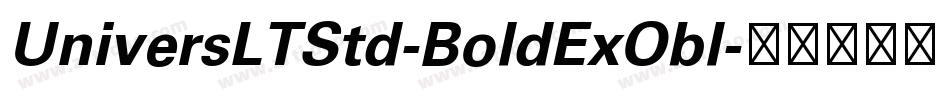 UniversLTStd-BoldExObl字体转换