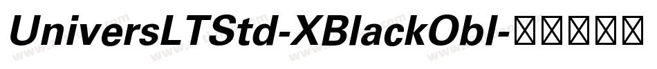 UniversLTStd-XBlackObl字体转换