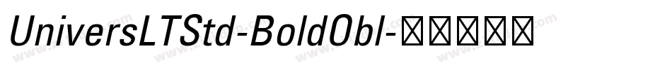 UniversLTStd-BoldObl字体转换