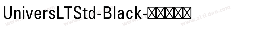 UniversLTStd-Black字体转换