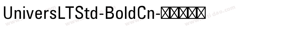 UniversLTStd-BoldCn字体转换