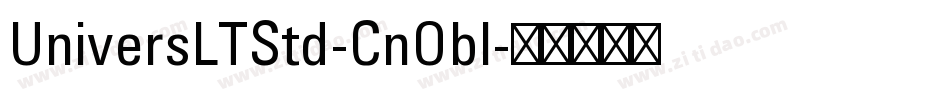 UniversLTStd-CnObl字体转换