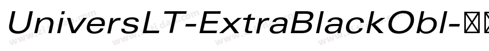 UniversLT-ExtraBlackObl字体转换