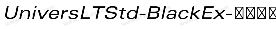 UniversLTStd-BlackEx字体转换