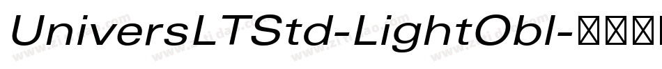UniversLTStd-LightObl字体转换