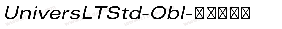 UniversLTStd-Obl字体转换
