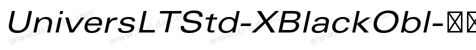 UniversLTStd-XBlackObl字体转换