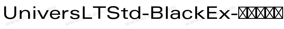 UniversLTStd-BlackEx字体转换