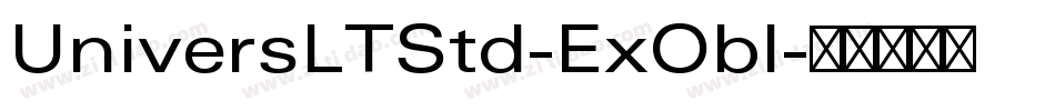UniversLTStd-ExObl字体转换