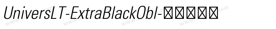 UniversLT-ExtraBlackObl字体转换