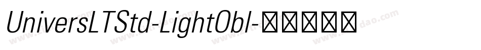 UniversLTStd-LightObl字体转换