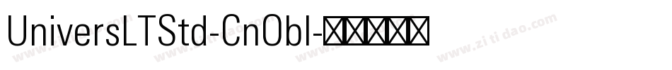 UniversLTStd-CnObl字体转换